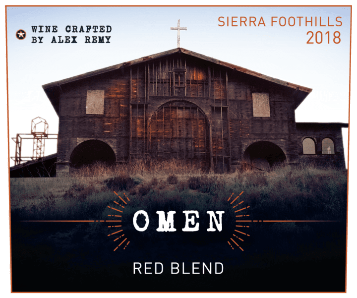 Omen Red Blend Label
