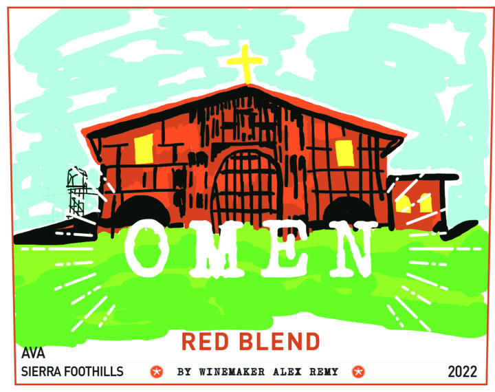 2022 Omen Red Blend Front Label