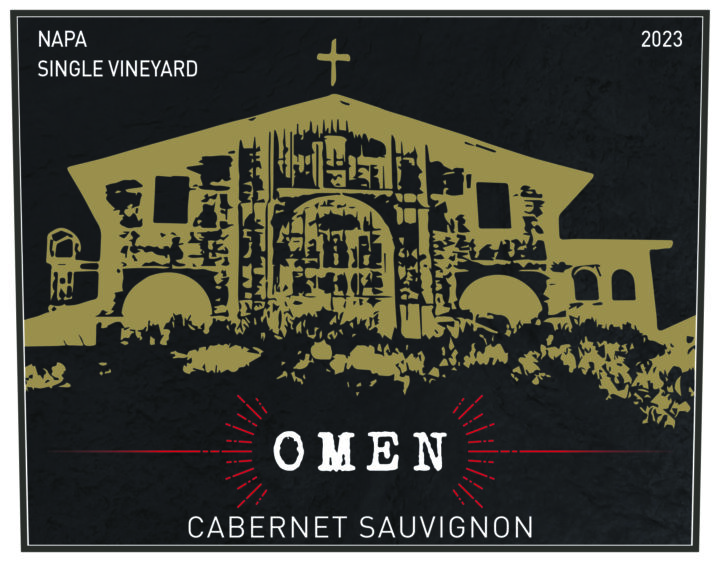 2023 Omen Cabernet Sauvignon Single Vineyard Front Label